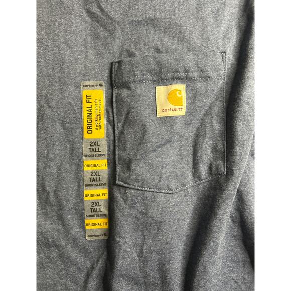 Carhartt Blue T-Shirt Lot XL XXL Tall Workwear Flaws Durable Basics - Picture 4 of 9